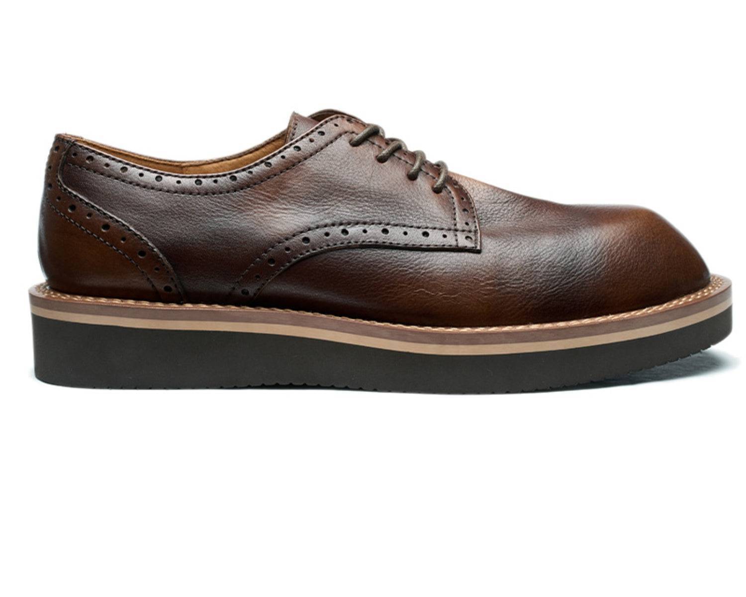 Men's Classic Luxury Cow Leather Slip-on Buckle Strap Wing Tip Ankle Boots main image 1