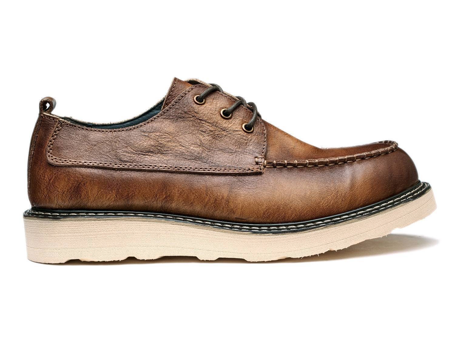 Natural Cowhide Men's Boots Handmade Retro Men's Leather Boots Leather Men's Shoes