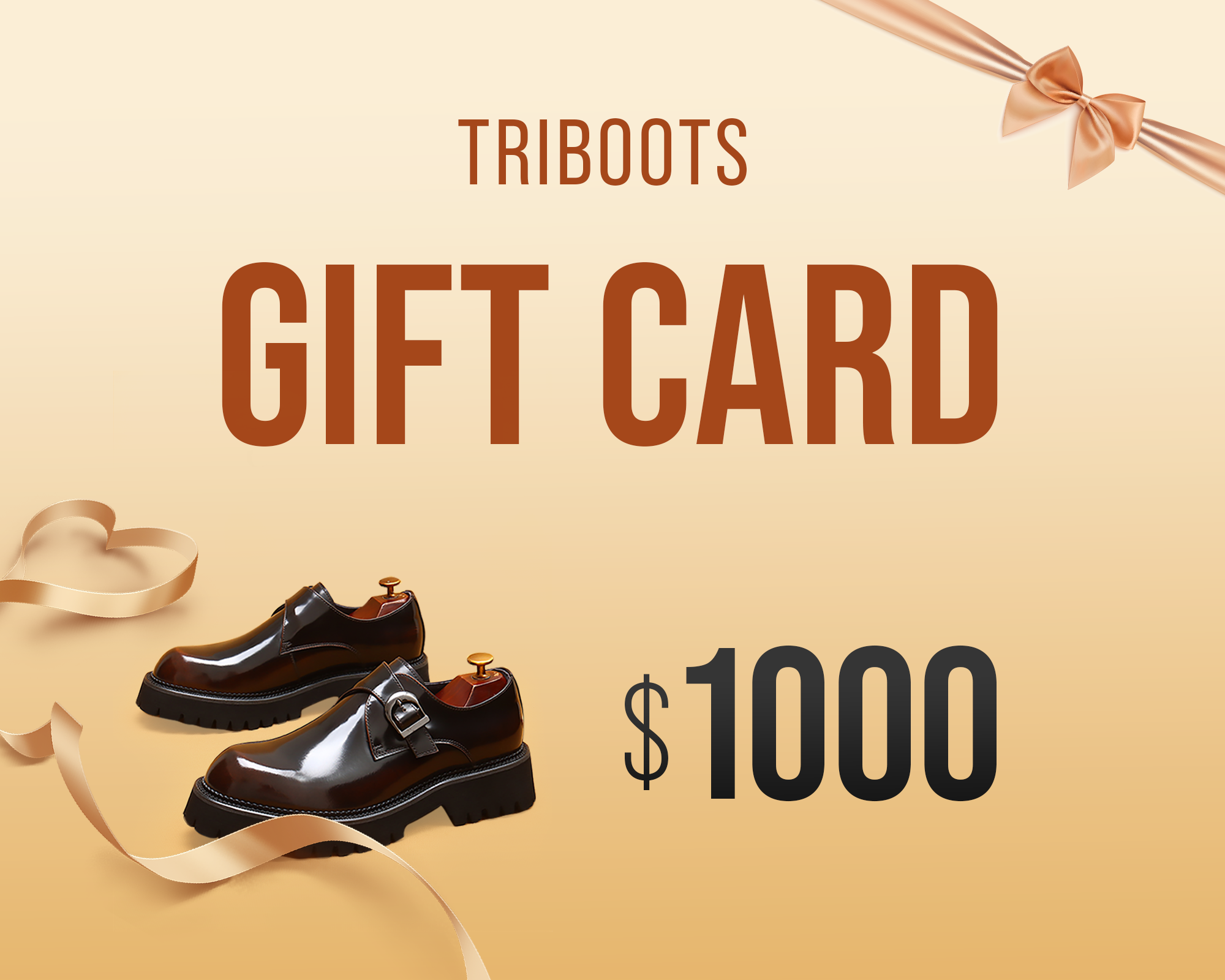 Assorted boots including fashion, vintage, and leather boots with Triboots Gift Card1