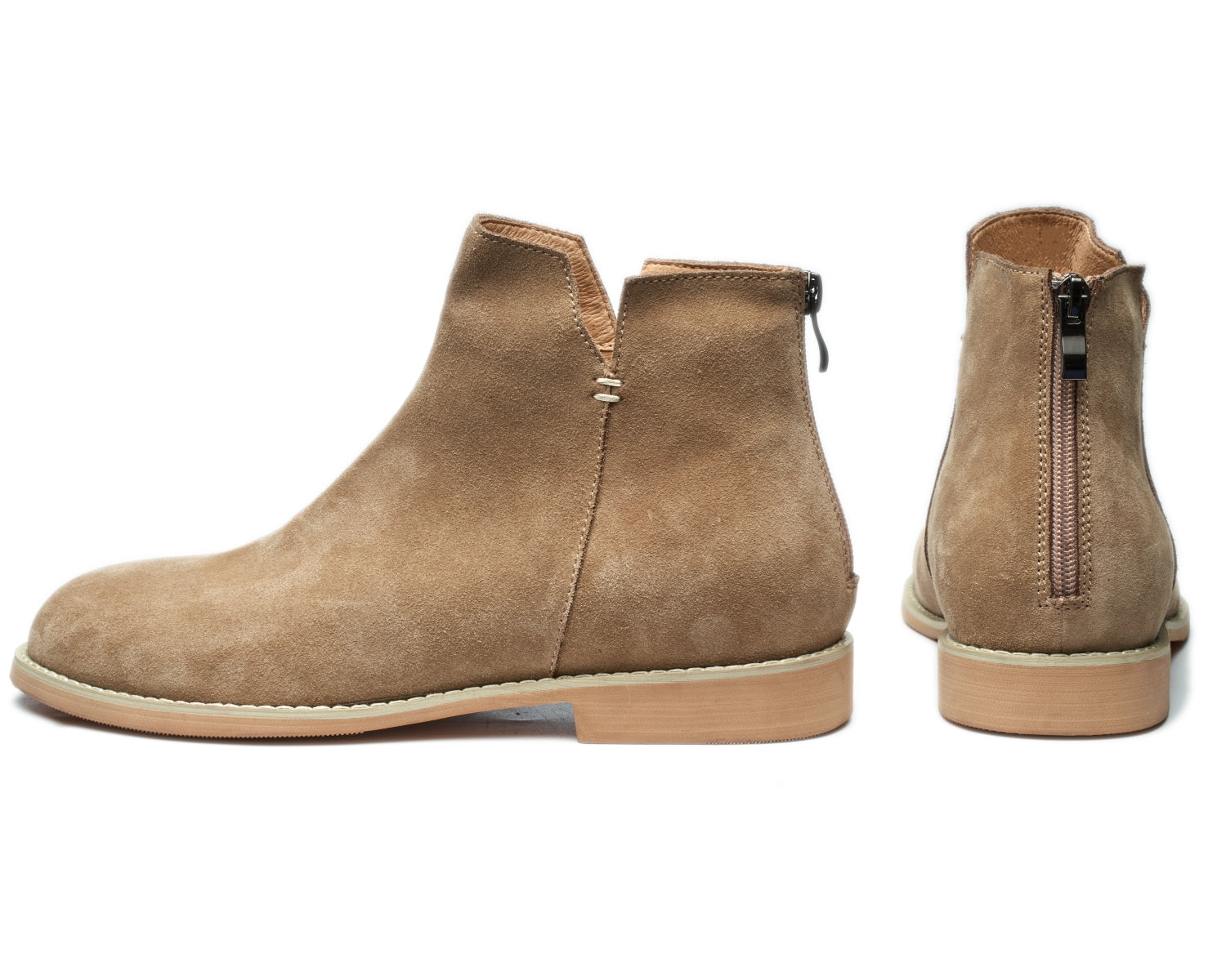 Men's Retro Simple Round Toe Versatile Genuine Leather Desert Boots8