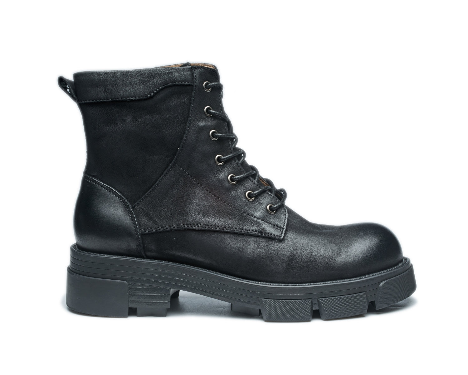 Men's lace-up zipper work boots with lug sole in various styles including manner, old, and skin boots11